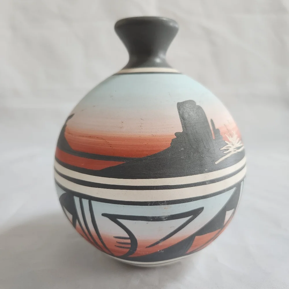 Native American Pottery Ball Vase